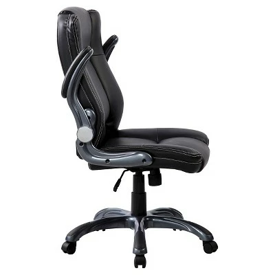 Medium Back Manager Chair with Flip-up Black - Techni Mobili 7 Medium Back Manager Chair with Flip-up Black - Techni Mobili - Image 5