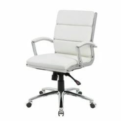 Contemporary Executive Chair - Boss Office Products White