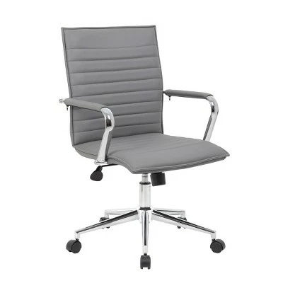 Task Chair Vinyl - Boss Office Products Gray 9 Task Chair Vinyl - Boss Office Products Gray - Image 7