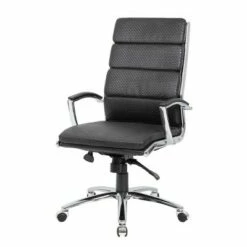 Executive Vinyl Chair with Metal Chrome Finish Black - Boss Office Products -Office Chairs Sales Shop unnamed file 1152
