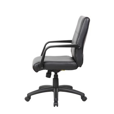 Boss Office Products Mid Back Executive Chair in Leatherplus - Black - Boss 5 Boss Office Products Mid Back Executive Chair in Leatherplus - Black - Boss - Image 3