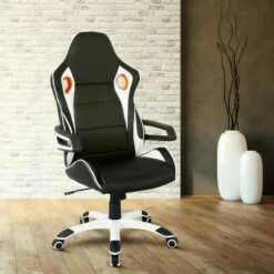 Racing Style Home & Office Chair Black - Techni Mobili