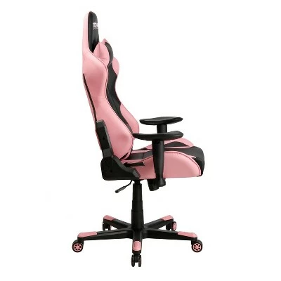 Ergonomic High Back Racer Style PC Gaming Chair Pink - Techni Sport 3 Ergonomic High Back Racer Style PC Gaming Chair Pink - Techni Sport