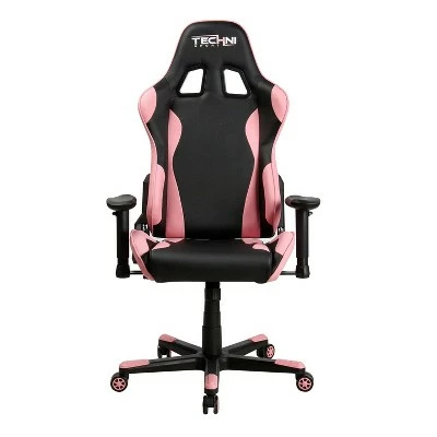 Ergonomic High Back Racer Style PC Gaming Chair Pink - Techni Sport 7 Ergonomic High Back Racer Style PC Gaming Chair Pink - Techni Sport - Image 5