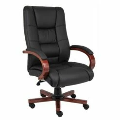 High Back Executive Wood Finished Chairs - Boss Office Products Black/red -Office Chairs Sales Shop unnamed file 1407