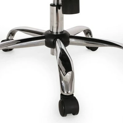 Sagle Contemporary Channel Stitch Swivel Office Chair - Christopher Knight Home Dark Brown/silver 6 Sagle Contemporary Channel Stitch Swivel Office Chair - Christopher Knight Home Dark Brown/silver - Image 4