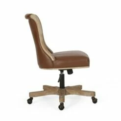 Coulee Contemporary Upholstered Roll Back Swivel Office Chair - Christopher Knight Home Dark Brown/natural 17 Coulee Contemporary Upholstered Roll Back Swivel Office Chair - Christopher Knight Home Dark Brown/natural -Office Chairs Sales Shop unnamed file 1546