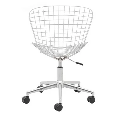 Modern Chrome Office Chair - ZM Home White Cushion 3 Modern Chrome Office Chair - ZM Home White Cushion