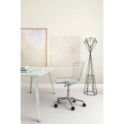 Modern Chrome Office Chair - ZM Home White Cushion 10 Modern Chrome Office Chair - ZM Home White Cushion - Image 8