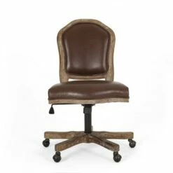 Scilley French Country Upholstered Swivel Office Chair - Christopher Knight Home Cognac Brown/natural 33 Scilley French Country Upholstered Swivel Office Chair - Christopher Knight Home Cognac Brown/natural -Office Chairs Sales Shop unnamed file 1634