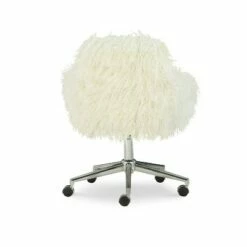 Fiona Chrome Base Office Chair - Linon White -Office Chairs Sales Shop unnamed file 1642