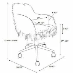Fiona Chrome Base Office Chair - Linon White -Office Chairs Sales Shop unnamed file 1646