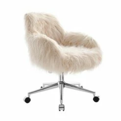 Fiona Chrome Base Office Chair - Linon White -Office Chairs Sales Shop unnamed file 1648