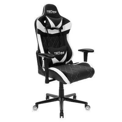 Ergonomic High Back Racer Style Video Gaming Chair White - Techni Sport 8 Ergonomic High Back Racer Style Video Gaming Chair White - Techni Sport - Image 6