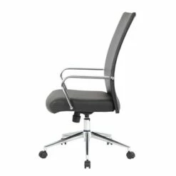 Executive Woven Textured Chair with Metal Chrome Finish Black - Boss Office Products -Office Chairs Sales Shop unnamed file 1694