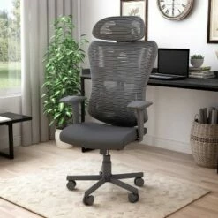Tandera Mesh Ergonomic Swivel Office Chair - miBasics Black