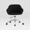 Upholstered Office Task Chair Black - Techni Mobili