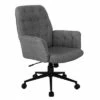 Modern Upholstered Tufted Office Chair with Arms Gray - Techni Mobili -Office Chairs Sales Shop unnamed file 1740
