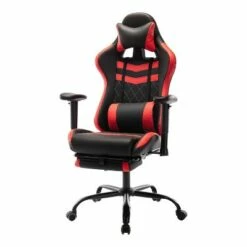 Finn Racing Adjustable Pillow and Leg Support Gaming Chair - miBasics White
