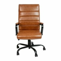 High Back Executive Swivel Office Chair with Metal Frame and Arms - Riverstone Furniture Brown -Office Chairs Sales Shop unnamed file 2029
