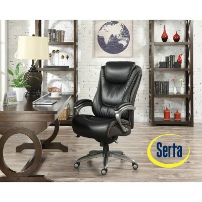 Big & Tall Smart Layers Premium Ultra Executive Chair Bliss Black Bonded Leather - Serta 5 Big & Tall Smart Layers Premium Ultra Executive Chair Bliss Black Bonded Leather - Serta - Image 3