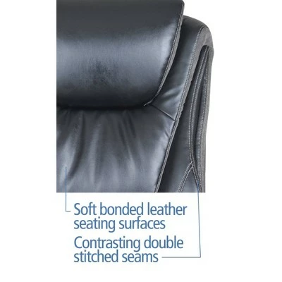 Big & Tall Smart Layers Premium Ultra Executive Chair Bliss Black Bonded Leather - Serta 21 Big & Tall Smart Layers Premium Ultra Executive Chair Bliss Black Bonded Leather - Serta - Image 19