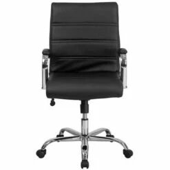 Mid-Back Executive Swivel Office Chair with Metal Frame and Arms - Riverstone Furniture Black -Office Chairs Sales Shop unnamed file 2052