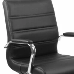 Mid-Back Executive Swivel Office Chair with Metal Frame and Arms - Riverstone Furniture Black -Office Chairs Sales Shop unnamed file 2055