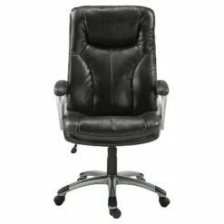 Serta Executive Big&Tall Office Chair, Puresoft Faux Leather, Roasted Chestnut