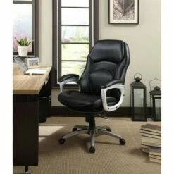 Back N Motion Health & Wellness Executive Chair Black Leather - Serta