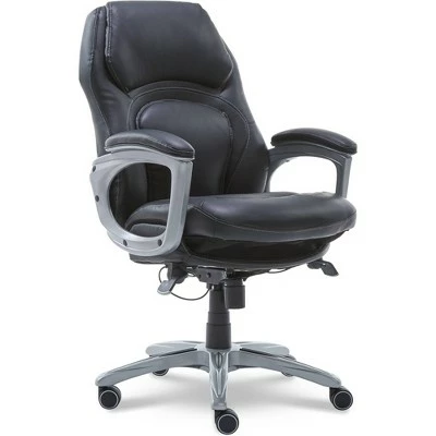 Back N Motion Health & Wellness Executive Chair Black Leather - Serta 5 Back N Motion Health & Wellness Executive Chair Black Leather - Serta - Image 3
