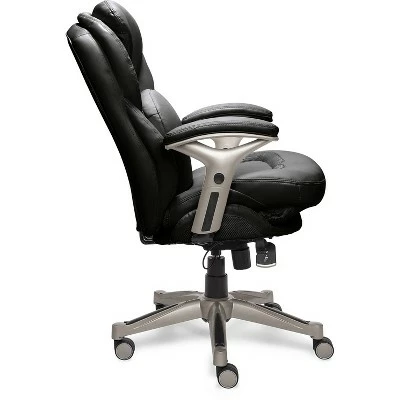 Back N Motion Health & Wellness Managers Chair Black Leather - Serta 6 Back N Motion Health & Wellness Managers Chair Black Leather - Serta - Image 4