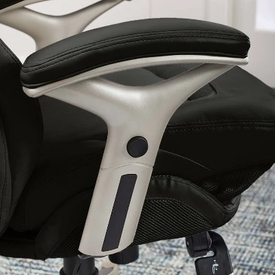 Back N Motion Health & Wellness Managers Chair Black Leather - Serta 10 Back N Motion Health & Wellness Managers Chair Black Leather - Serta - Image 8