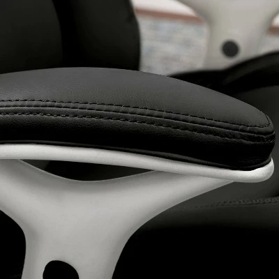 Back N Motion Health & Wellness Managers Chair Black Leather - Serta 11 Back N Motion Health & Wellness Managers Chair Black Leather - Serta - Image 9