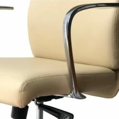 Executive Leatherette Office Swivel Chair with Casters Beige/Chrome - The Urban Port -Office Chairs Sales Shop unnamed file 2175