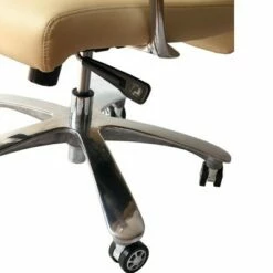 Executive Leatherette Office Swivel Chair with Casters Beige/Chrome - The Urban Port -Office Chairs Sales Shop unnamed file 2176