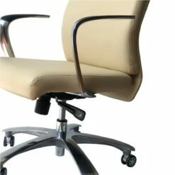 Executive Leatherette Office Swivel Chair with Casters Beige/Chrome - The Urban Port -Office Chairs Sales Shop unnamed file 2177