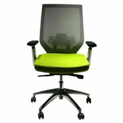 Adjustable Mesh Back Ergonomic Office Swivel Chair with Padded Seat and Casters Green/Black- The Urban Port