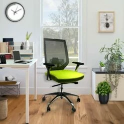 Adjustable Mesh Back Ergonomic Office Swivel Chair with Padded Seat and Casters Green/Black- The Urban Port -Office Chairs Sales Shop unnamed file 2183