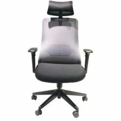 Adjustable Headrest Ergonomic Swivel Office Chair with Padded Seat and Casters Black/Gray - The Urban Port