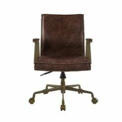 Attica Executive Top Grain Leather Office Chair - Acme Furniture Vintage White