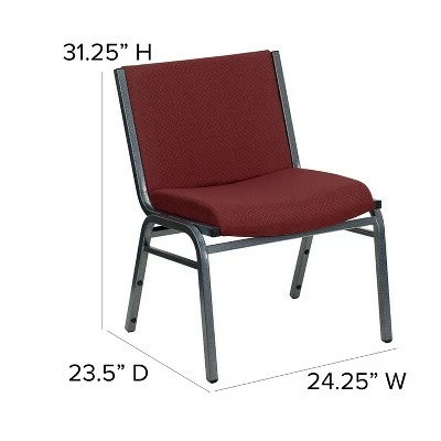 Flash Furniture HERCULES Series Big & Tall 1000 lb. Rated Fabric Stack Chair 4 Flash Furniture HERCULES Series Big & Tall 1000 lb. Rated Fabric Stack Chair - Image 2