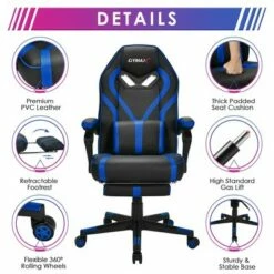 Costway Massage Gaming Chair Racing Recliner Computer Desk Chair w/Footrest -Office Chairs Sales Shop unnamed file 2270
