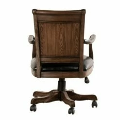 Freeport Wood Caster Chair with Arms Walnut - Hillsdale Furniture
