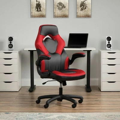 Racing Style Bonded Leather Gaming Chair - OFM Red 13 Racing Style Bonded Leather Gaming Chair - OFM Red - Image 11