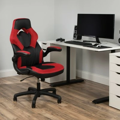 Racing Style Bonded Leather Gaming Chair - OFM Red 14 Racing Style Bonded Leather Gaming Chair - OFM Red - Image 12