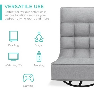 Best Choice Products Folding Floor Gaming Chair for Home, Office w/ 360-Degree Swivel, 4 Adjustable Positions 5 Best Choice Products Folding Floor Gaming Chair for Home, Office w/ 360-Degree Swivel, 4 Adjustable Positions - Image 3