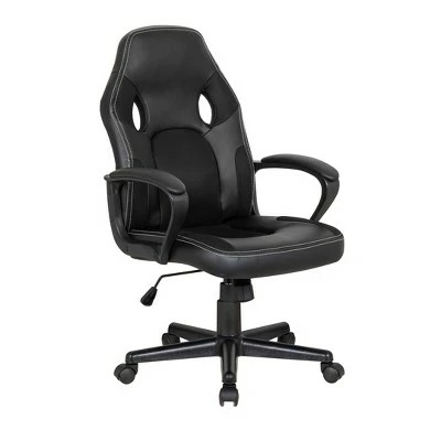 Bonded Leather Gaming Chair Black - Global Furniture 4 Bonded Leather Gaming Chair Black - Global Furniture - Image 2