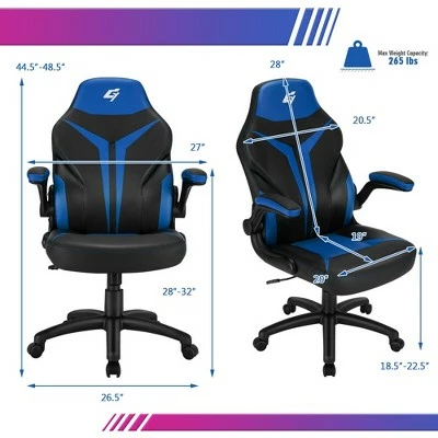 Costway High Back Gaming Chair Height Adjustable Swivel Computer Office Chair 3 Costway High Back Gaming Chair Height Adjustable Swivel Computer Office Chair