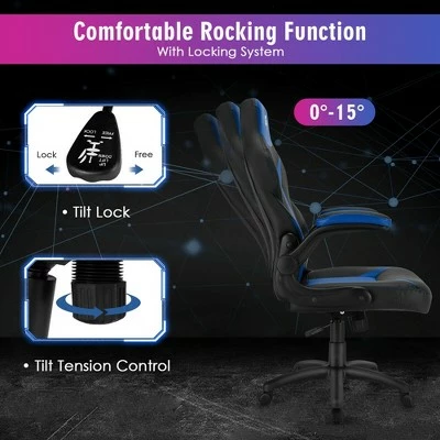 Costway High Back Gaming Chair Height Adjustable Swivel Computer Office Chair 7 Costway High Back Gaming Chair Height Adjustable Swivel Computer Office Chair - Image 5